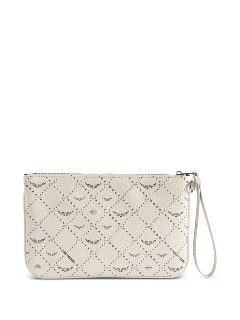 Zadig&Voltaire Clutch met logoprint Beige