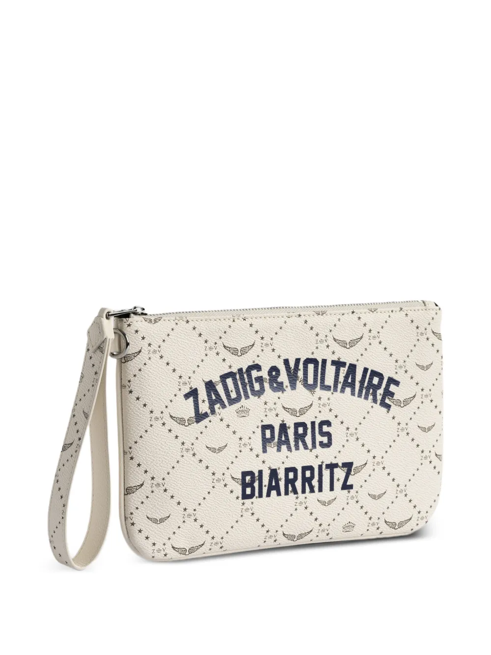 Zadig&Voltaire Clutch met logoprint Beige