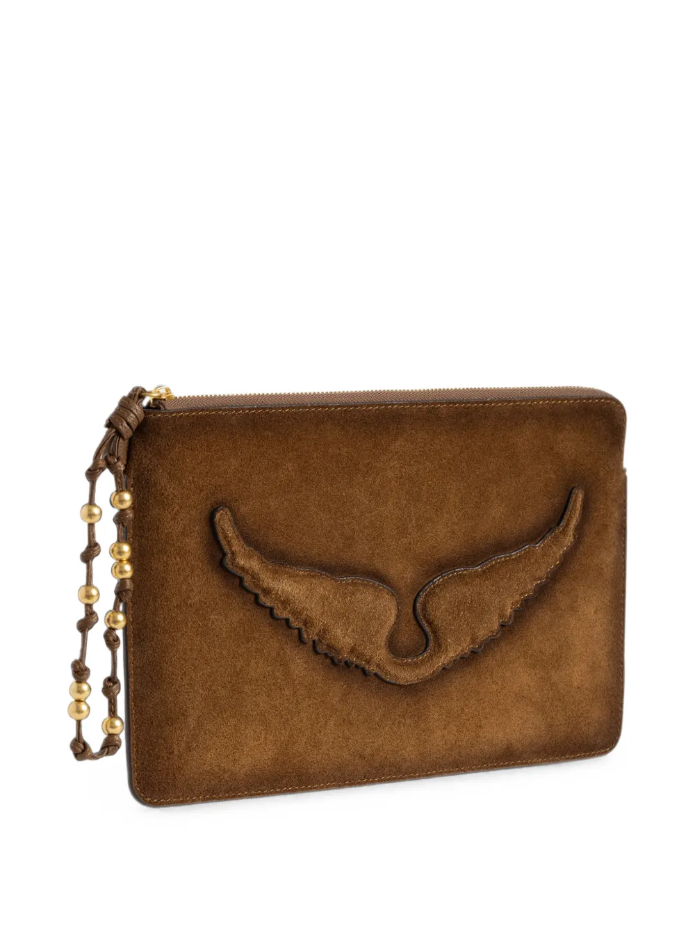 Zadig&Voltaire Angel leren clutch Bruin