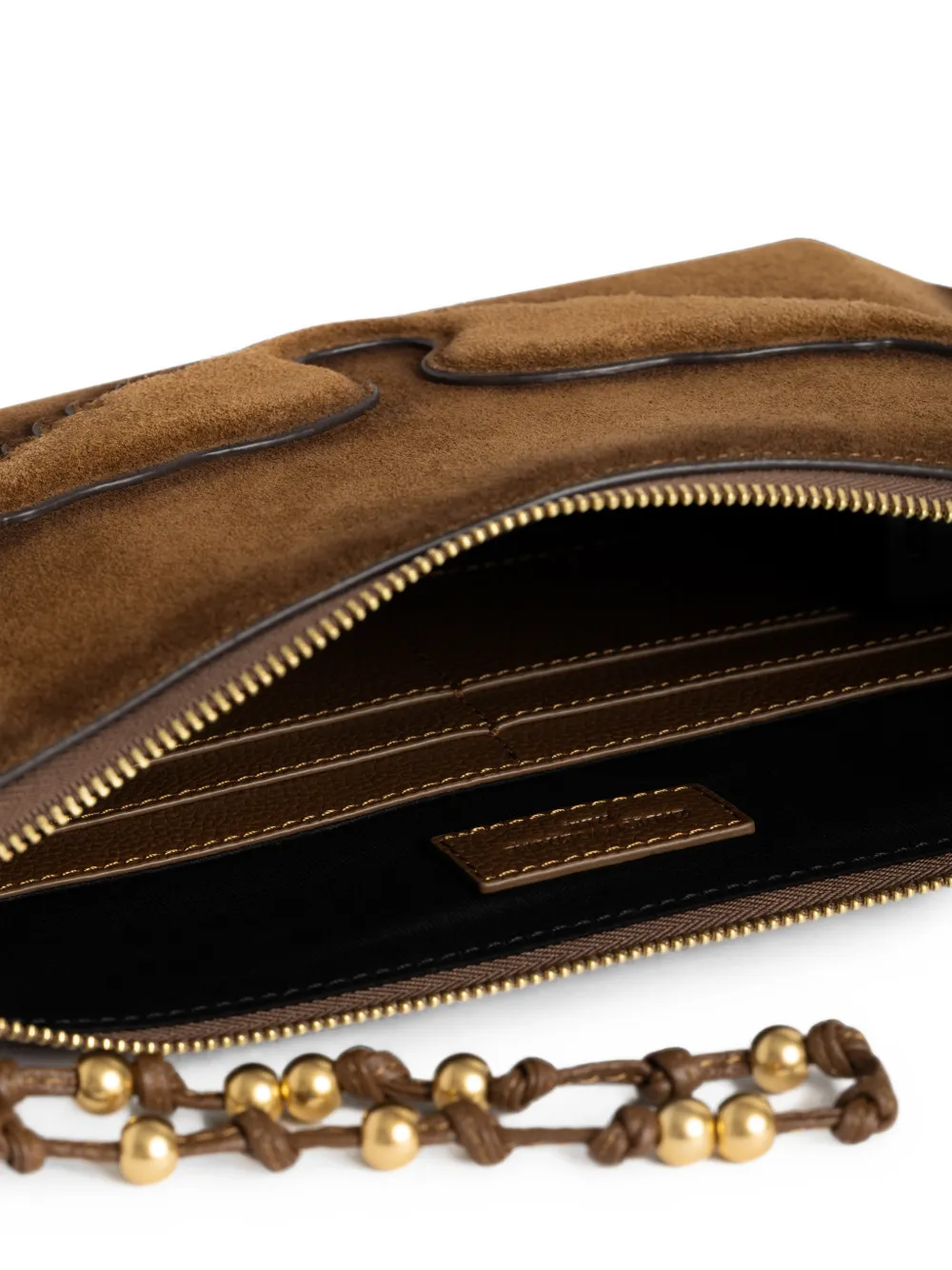 Zadig&Voltaire Angel leren clutch Bruin