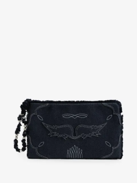 Zadig&Voltaire bolsa de viaje bordada con flecos