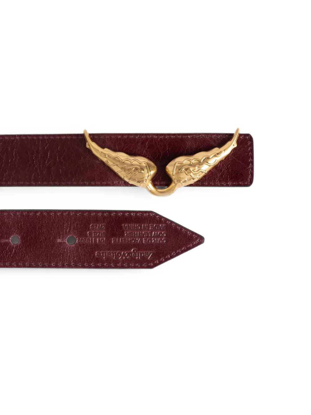 Zadig&Voltaire Rock omkeerbare riem (30 mm) Rood