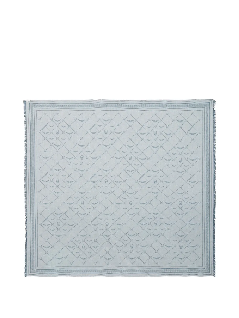 Zadig&Voltaire Liz denim sjaal met monogram Blauw