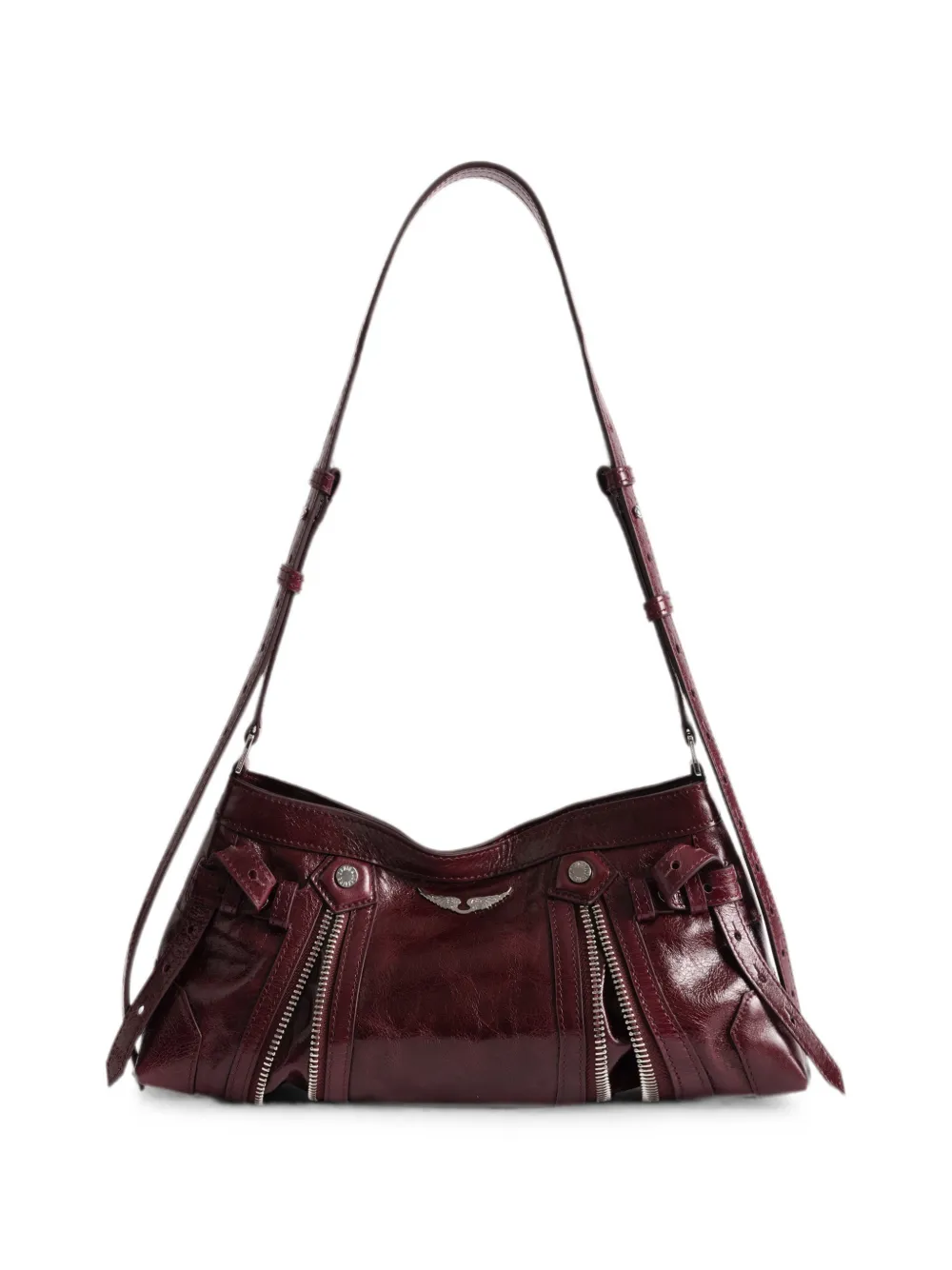 Zadig&Voltaire Madison Vintage lakleren mini-tas Paars
