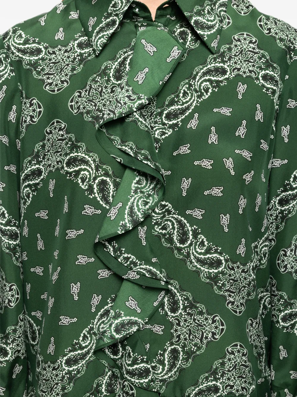 Zadig&Voltaire Rhelyne zijden bandana jurk Groen
