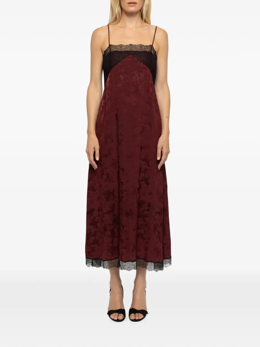 Zadig&Voltaire Ridar zijden midi-jurk Rood
