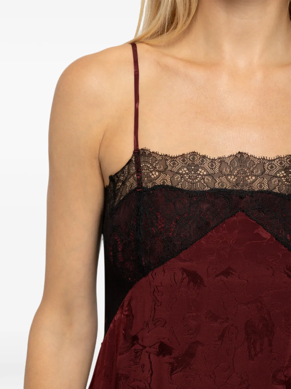 Zadig&Voltaire Ridar zijden midi-jurk Rood