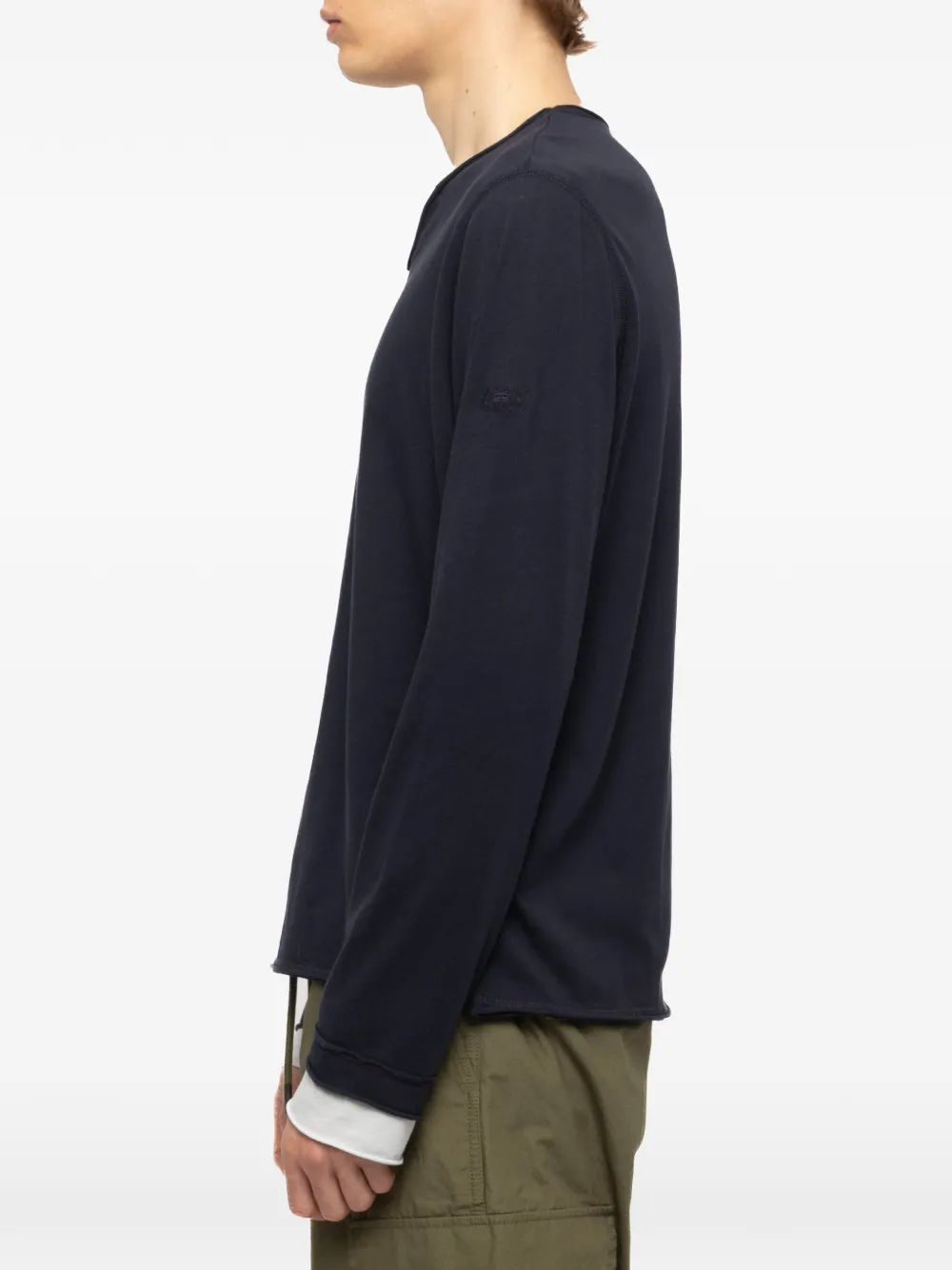 Zadig&Voltaire Monastir Henley T-shirt Blauw