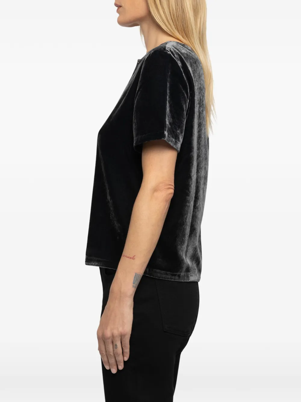 Zadig&Voltaire Tchai velvet top Grijs