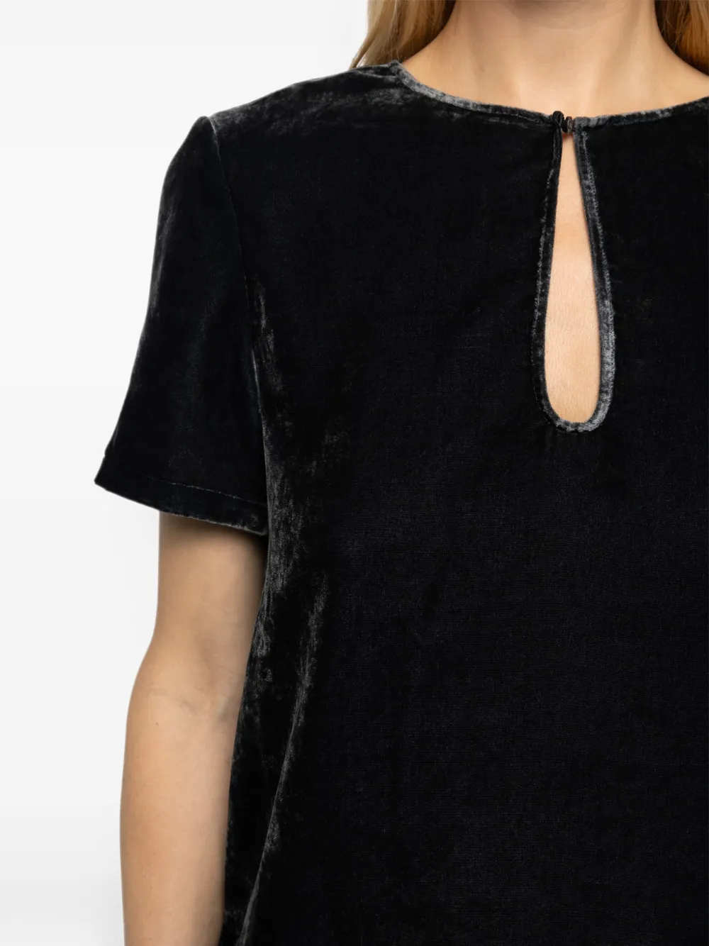 Zadig&Voltaire Tchai velvet top Grijs