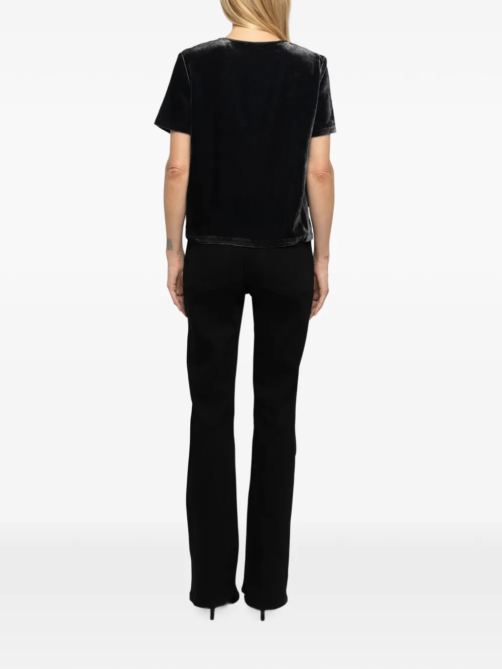 Zadig&Voltaire Tchai velvet top Grijs
