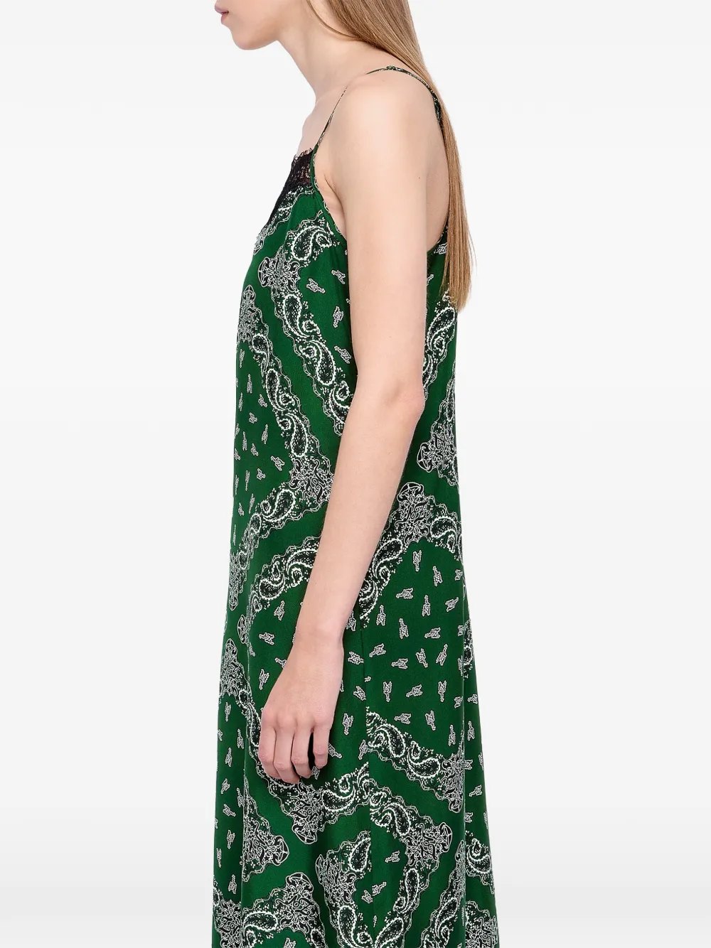 Zadig&Voltaire Respa zijden bandana jurk Groen