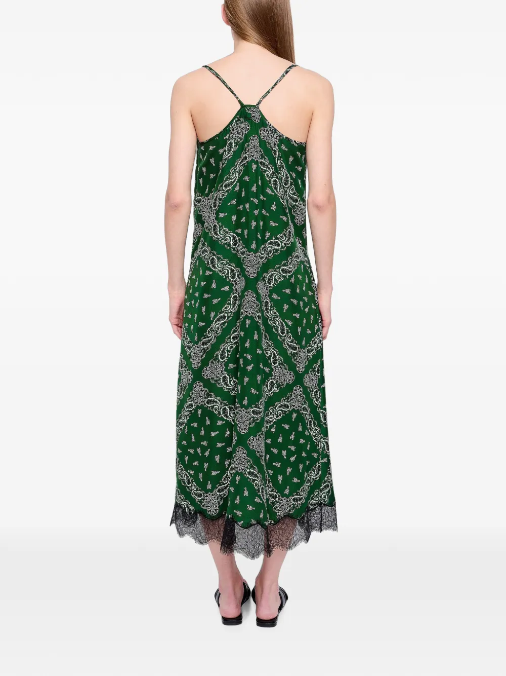 Zadig&Voltaire Respa zijden bandana jurk Groen