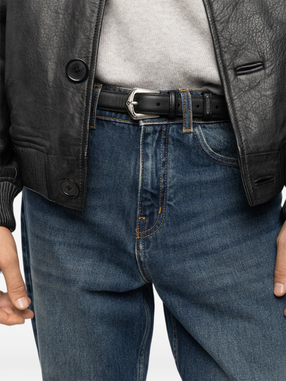Zadig&Voltaire Jim belt 25mm Zwart
