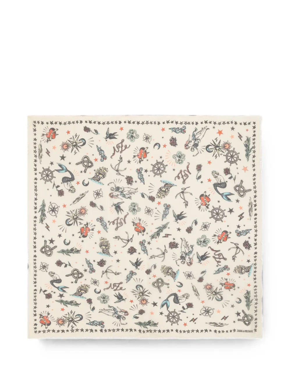 Zadig&Voltaire Kerry tattoo scarf 135 - Nude