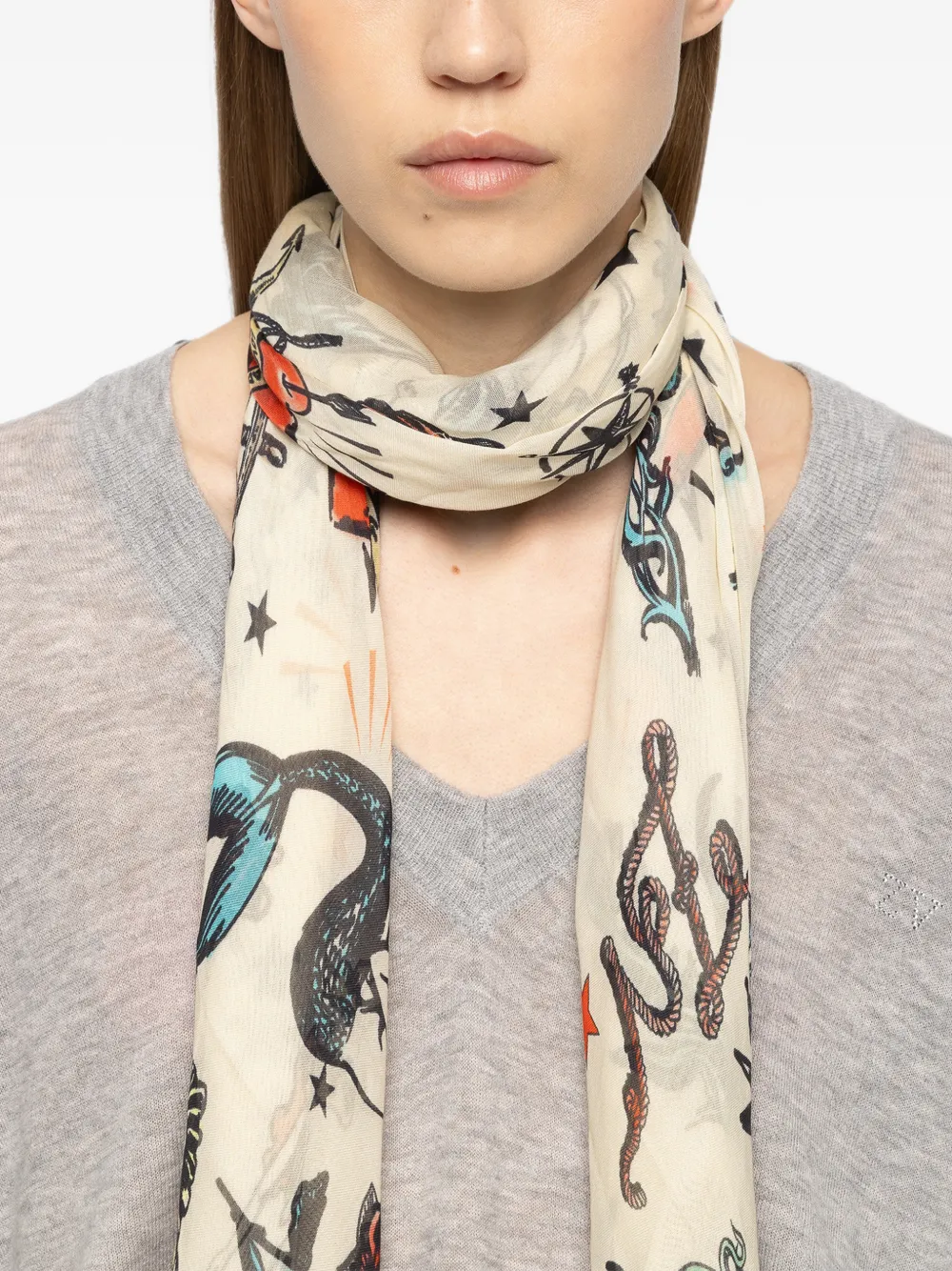 Zadig&Voltaire Kerry 135 sjaal Beige