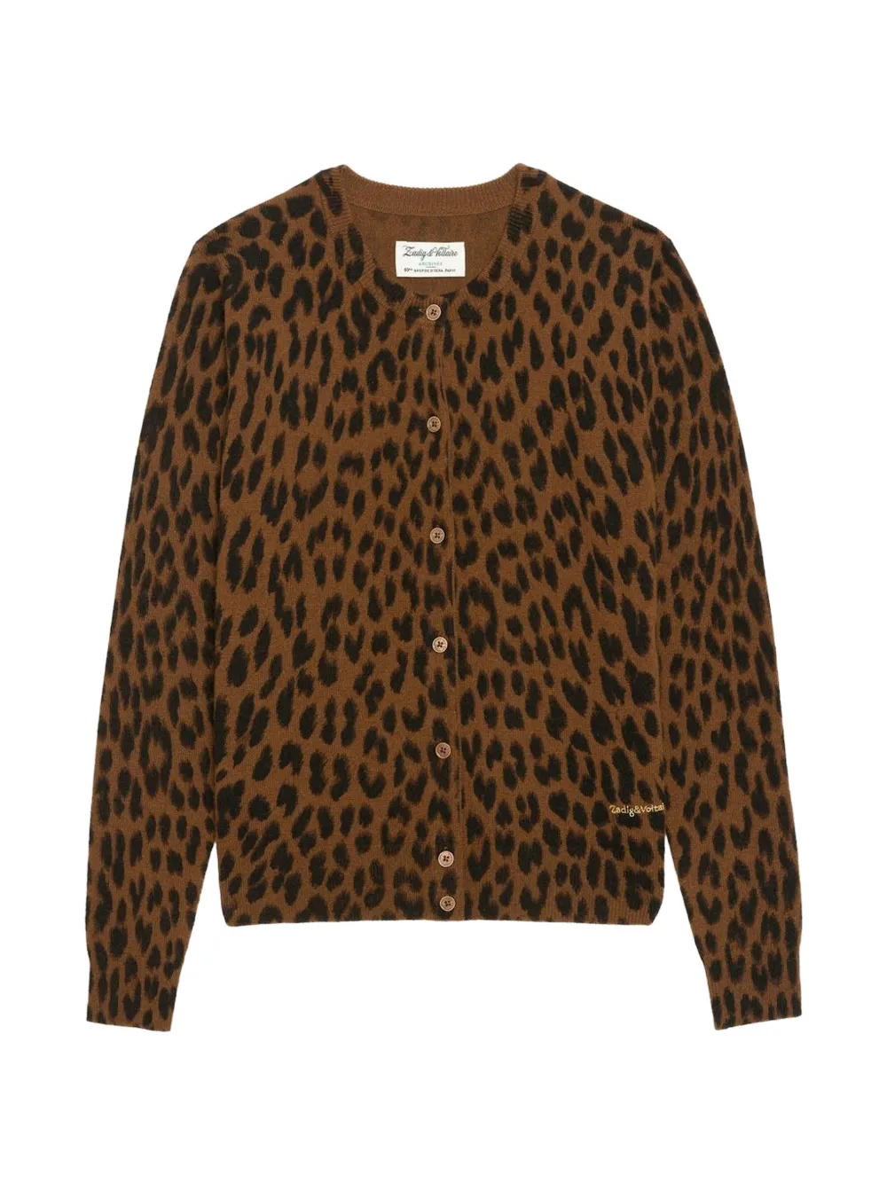 Zadig&Voltaire Missia vest met luipaard-print Bruin