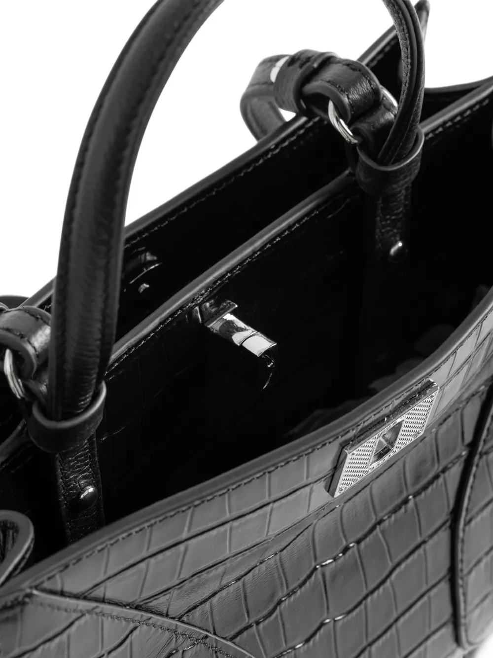 Zadig&Voltaire Jack mini croco bag Zwart