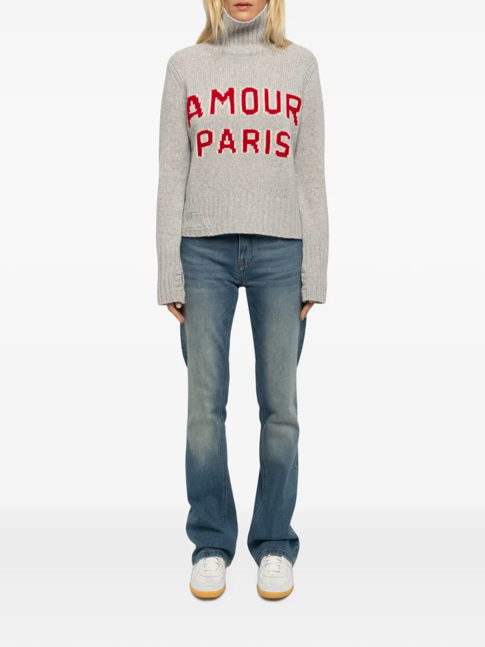 Zadig&Voltaire Nalma trui van 100% merinowol Grijs