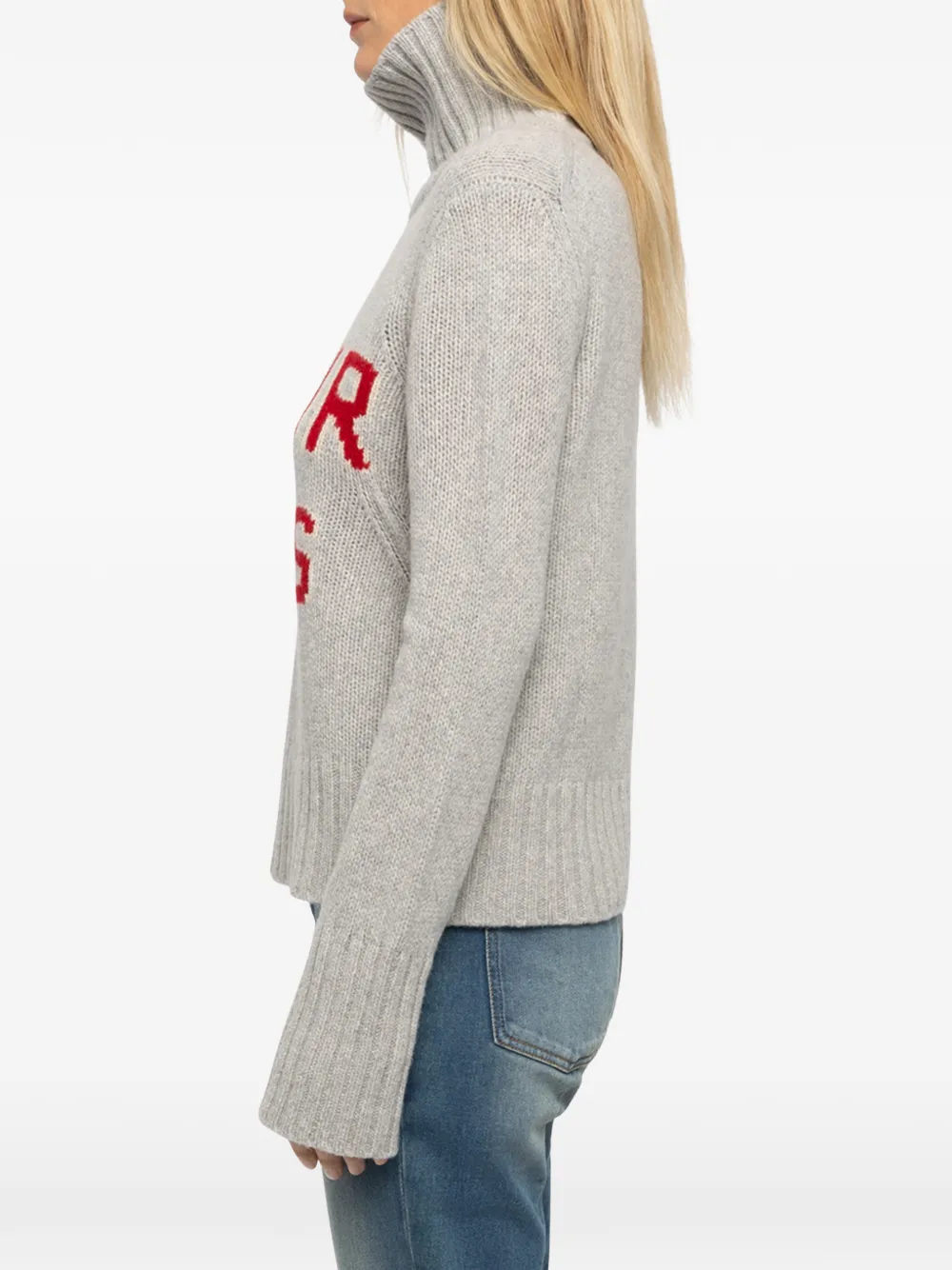 Zadig&Voltaire Nalma trui van 100% merinowol Grijs