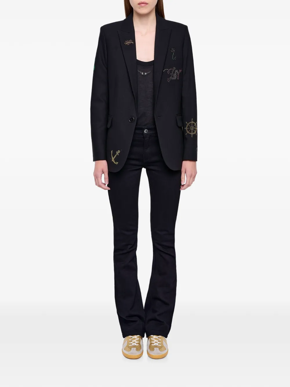 Zadig&Voltaire Valse blazer met stras Zwart