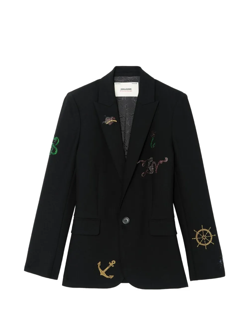 Zadig&Voltaire Valse blazer met stras Zwart