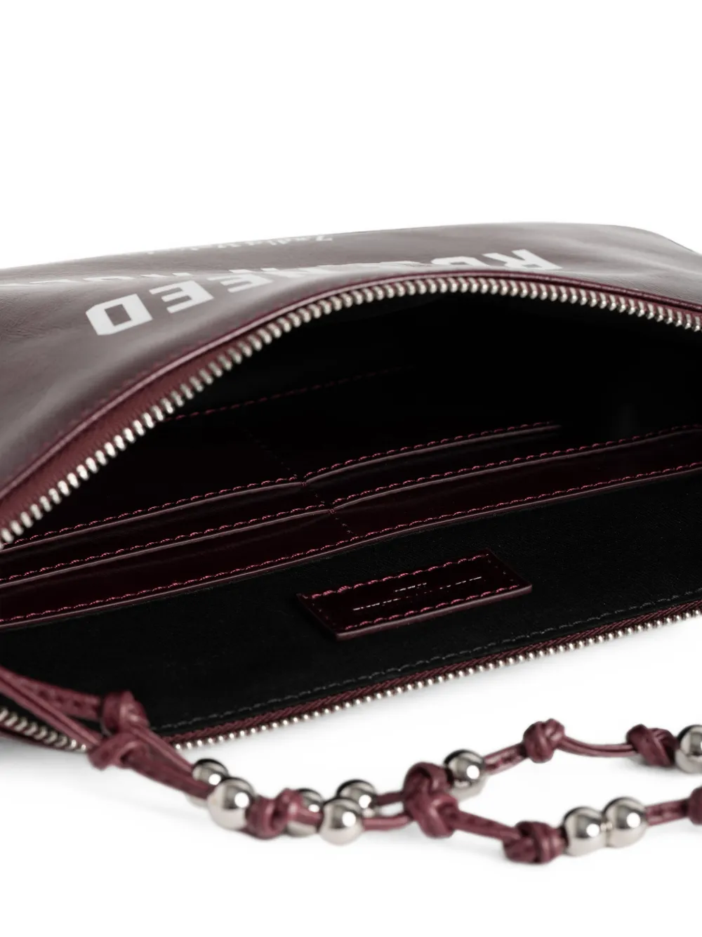 Zadig&Voltaire Leren buidel met print Paars
