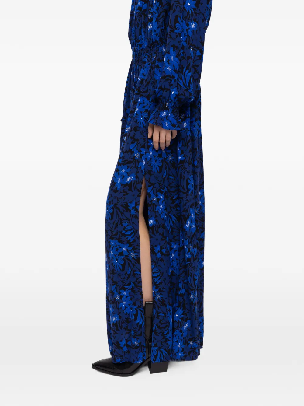 Zadig&Voltaire Rayado maxi-jurk met bloemen Blauw