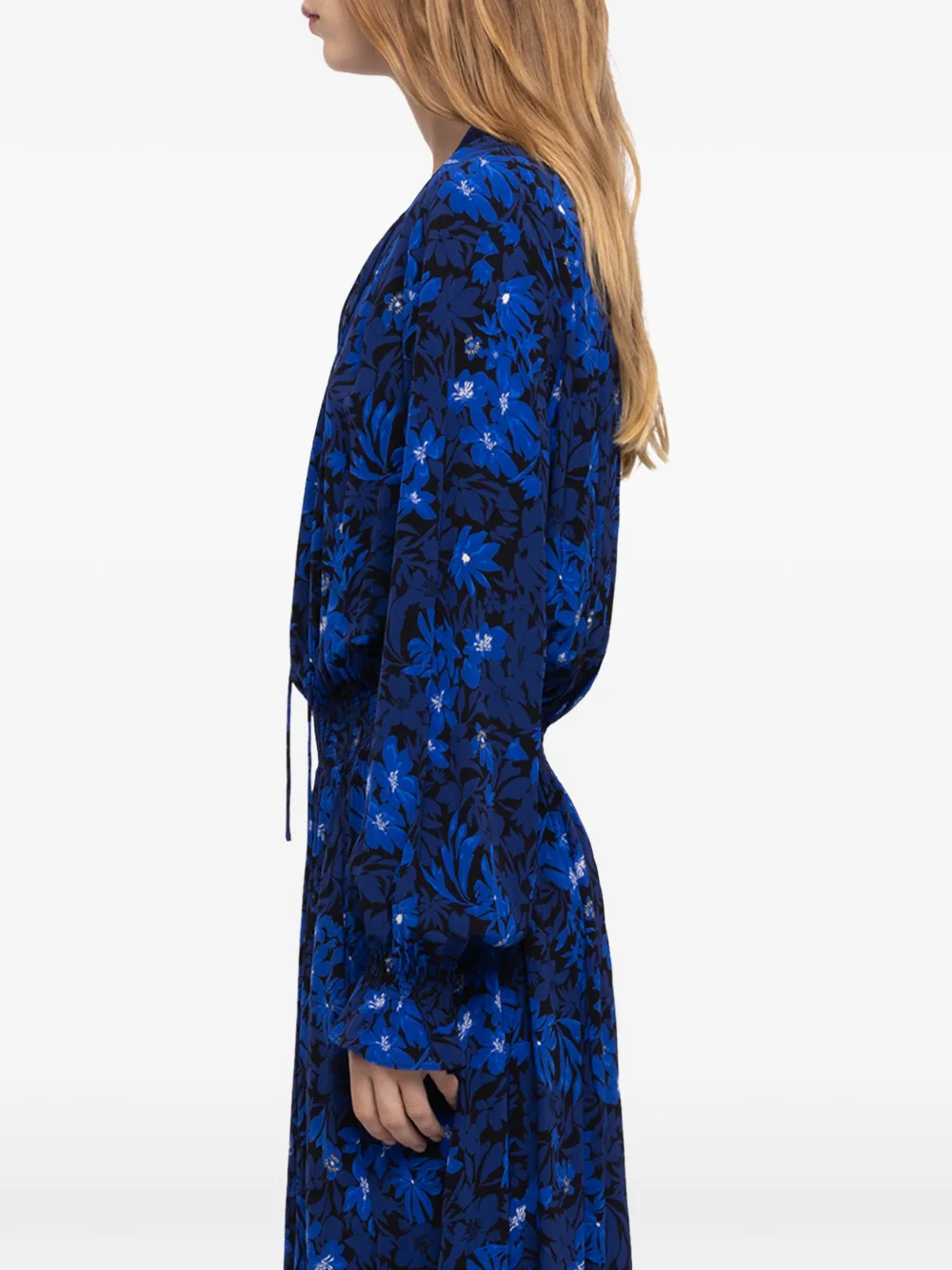 Zadig&Voltaire Rayado maxi-jurk met bloemen Blauw