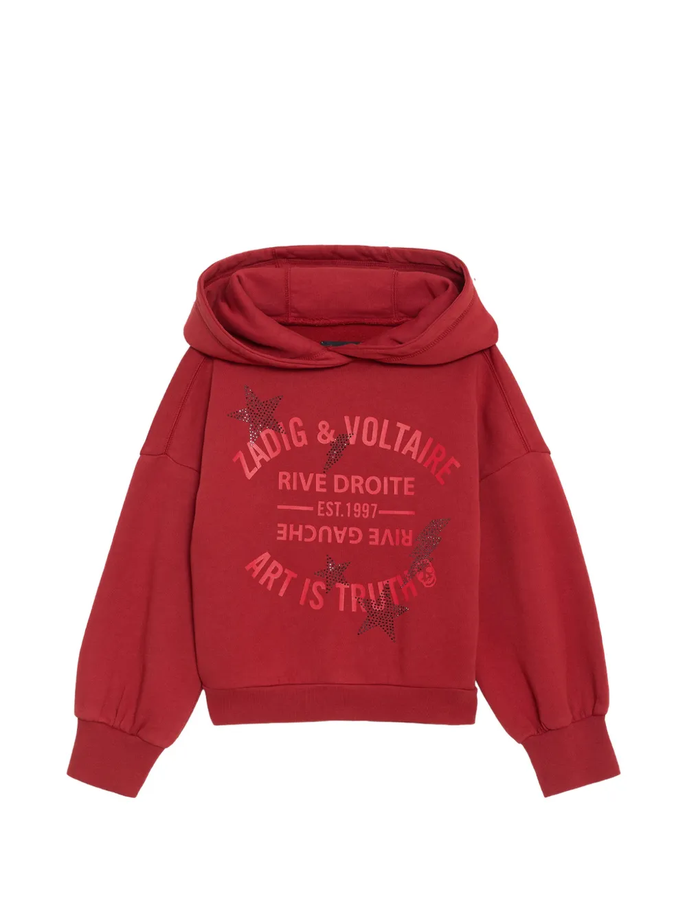 Zadig & Voltaire Kids Spencer hoodie met logo-print Rood