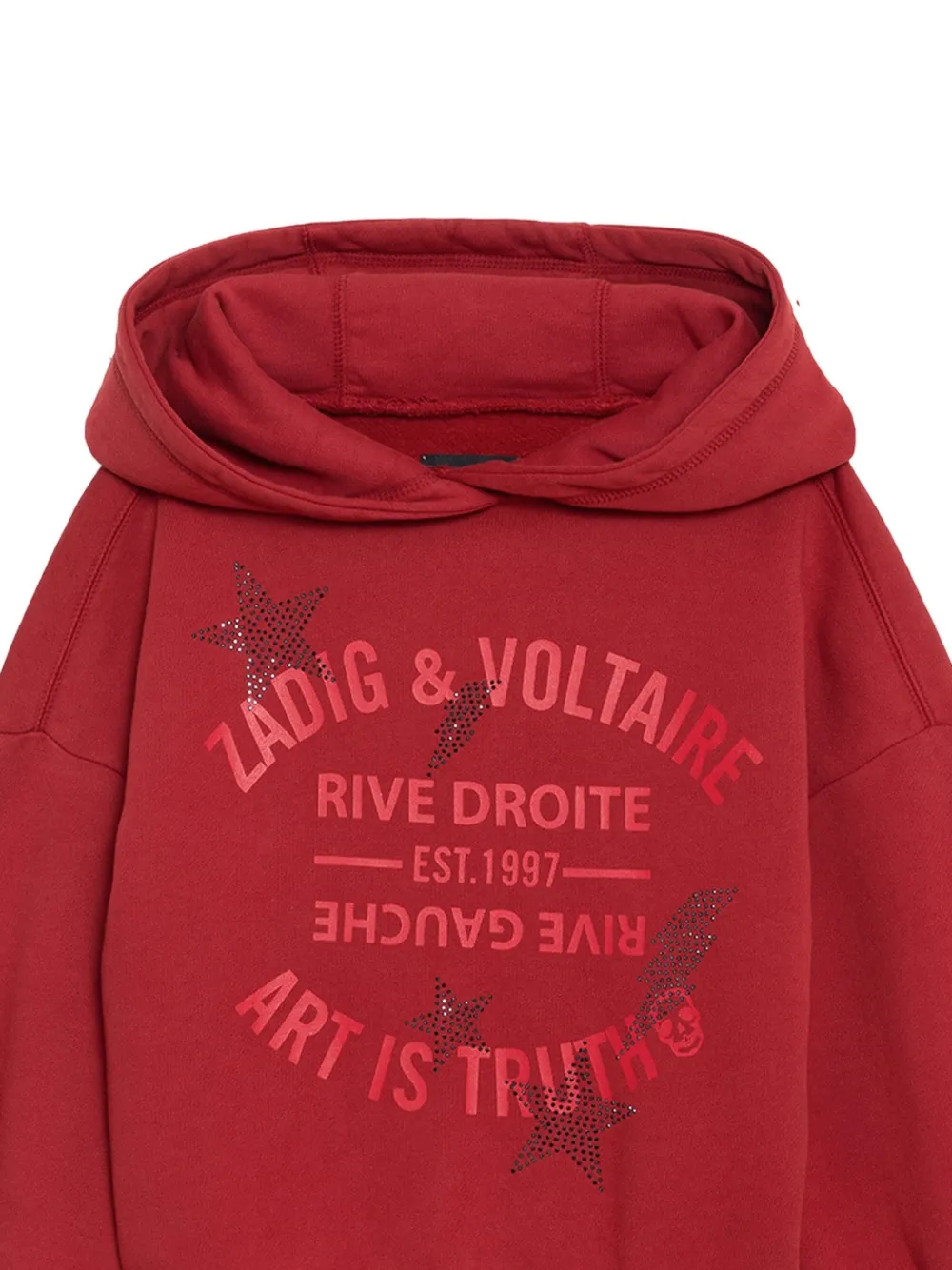 Zadig & Voltaire Kids Spencer hoodie met logo-print Rood