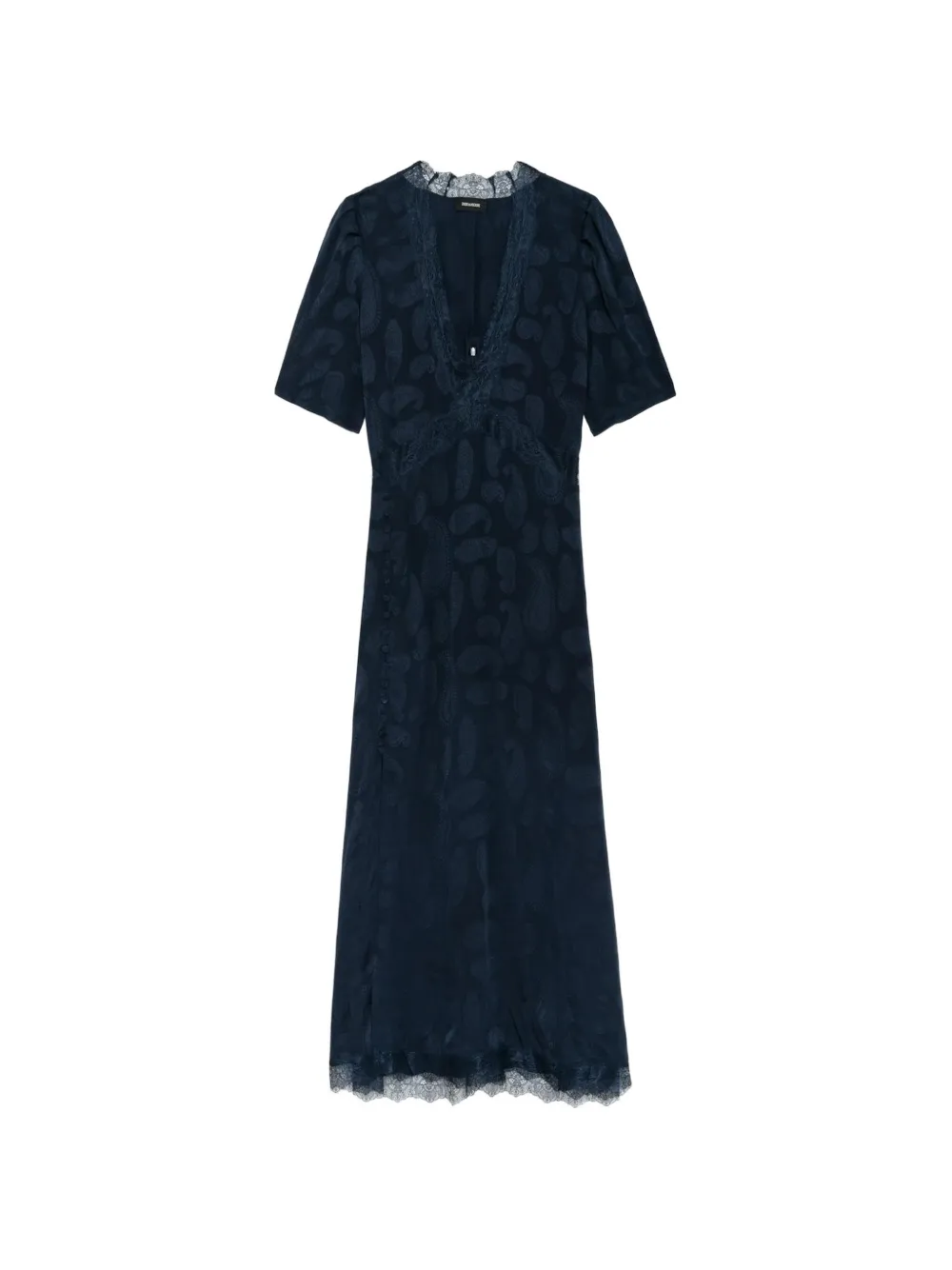 Zadig&Voltaire Redox midi-jurk met kanten afwerking Blauw