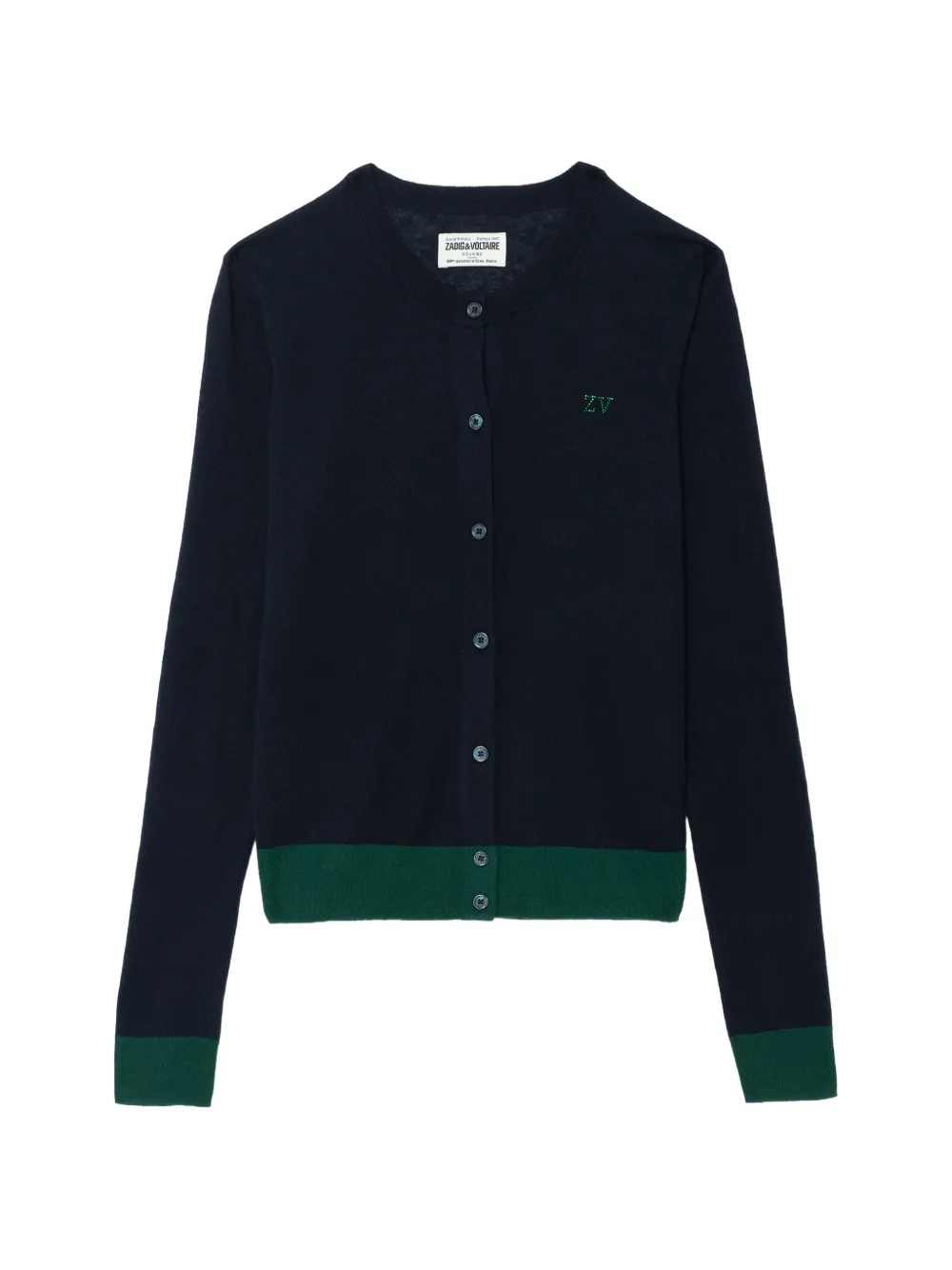 Zadig&Voltaire Cardigan Missya con ricamo - Blu