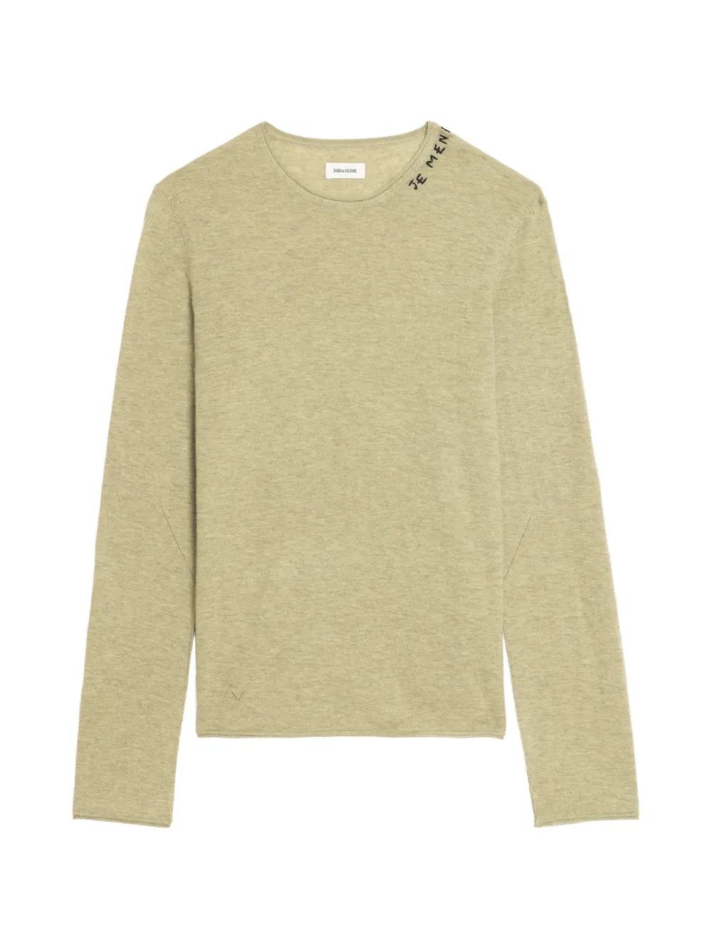 Zadig&Voltaire Teiss embroidered-slogan sweater - Verde