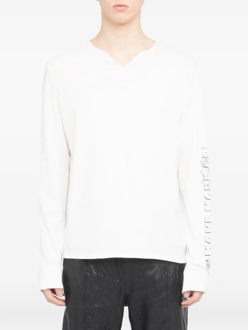 Zadig&Voltaire Monastir Henley T-shirt met lange mouwen Wit