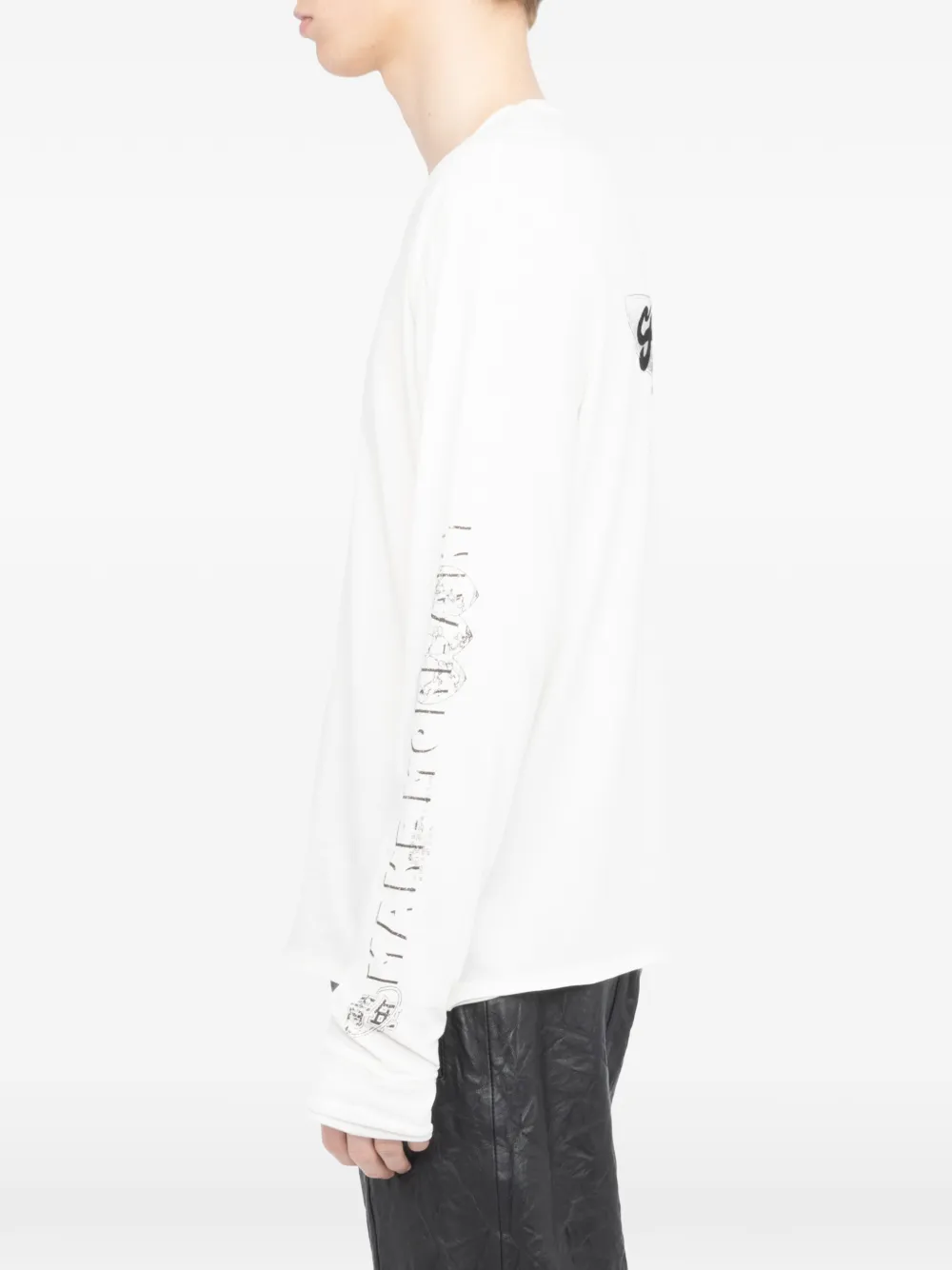 Zadig&Voltaire Monastir Henley T-shirt met lange mouwen Wit