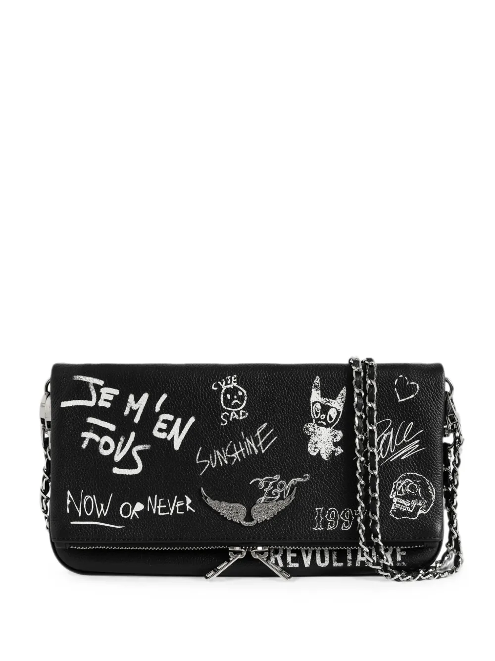 Zadig&Voltaire Rock arty tag clutch - Nero