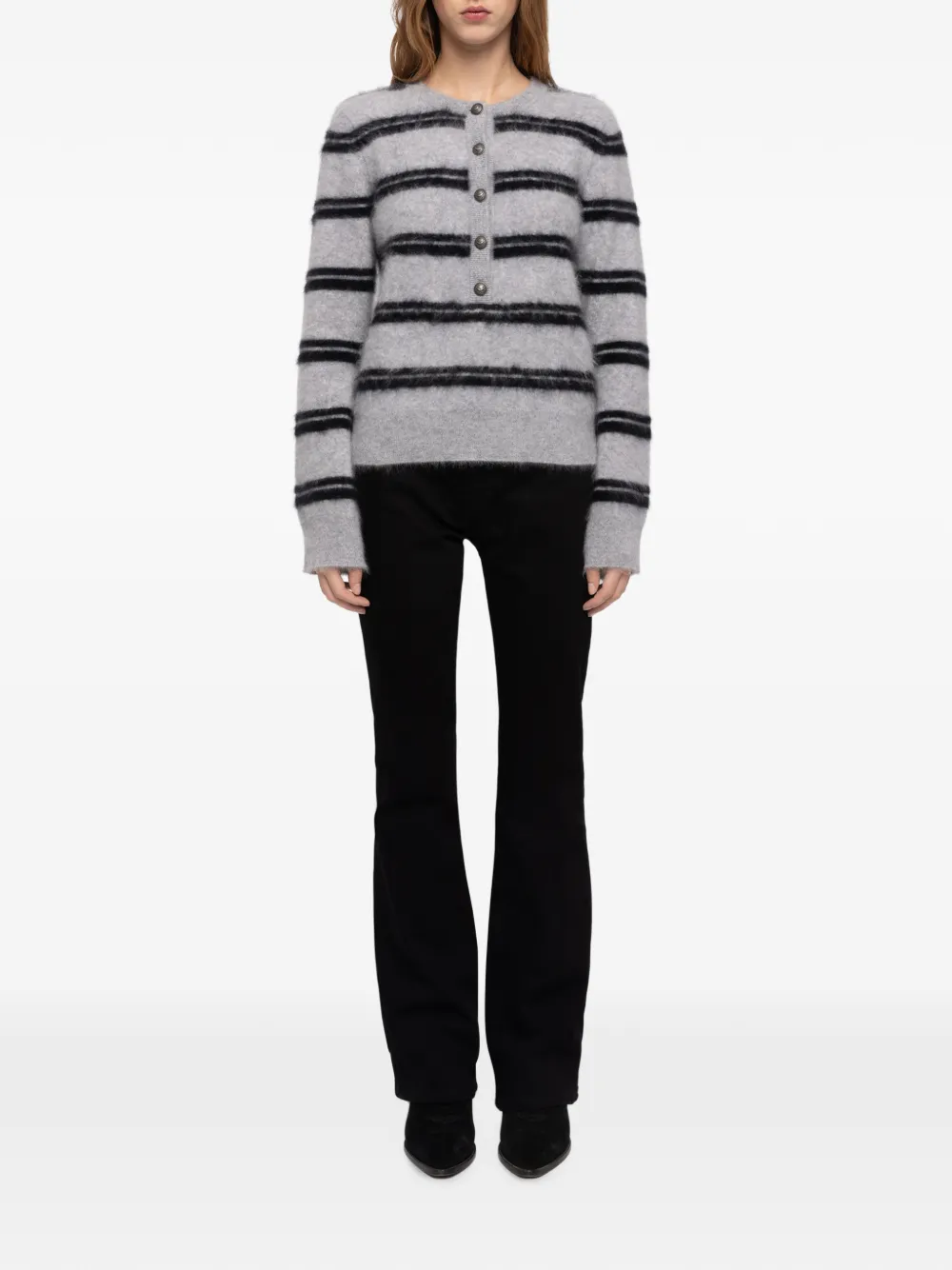 Zadig&Voltaire Mandala trui van 100% kasjmier Grijs