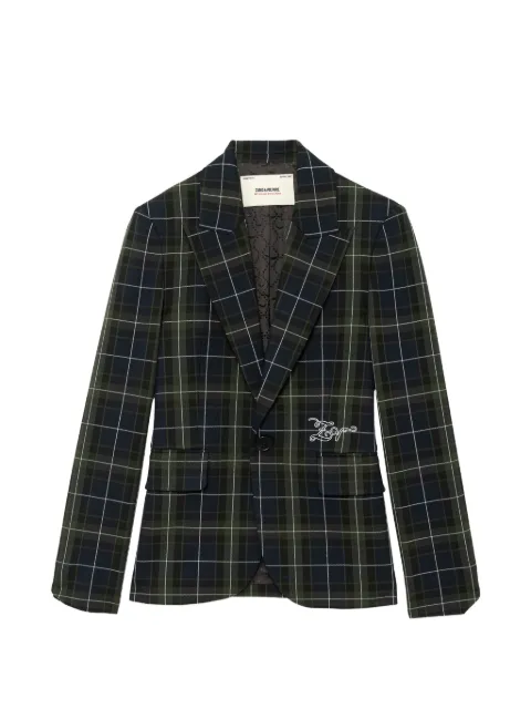 Zadig&Voltaire Vavy tartan-print single-breasted blazer