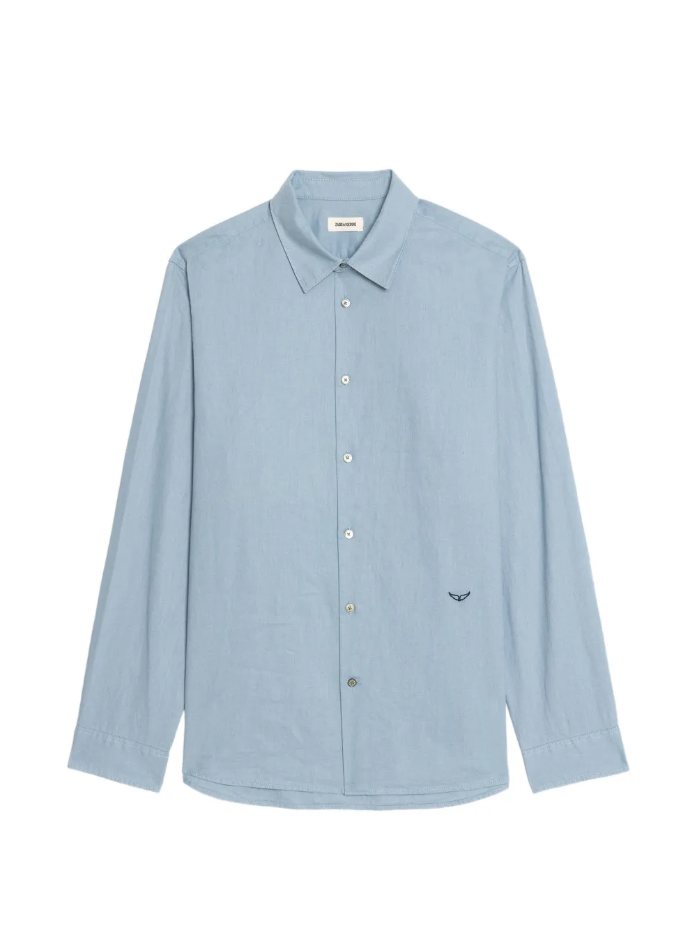 Zadig&Voltaire Sid embroidered-logo shirt - Blu