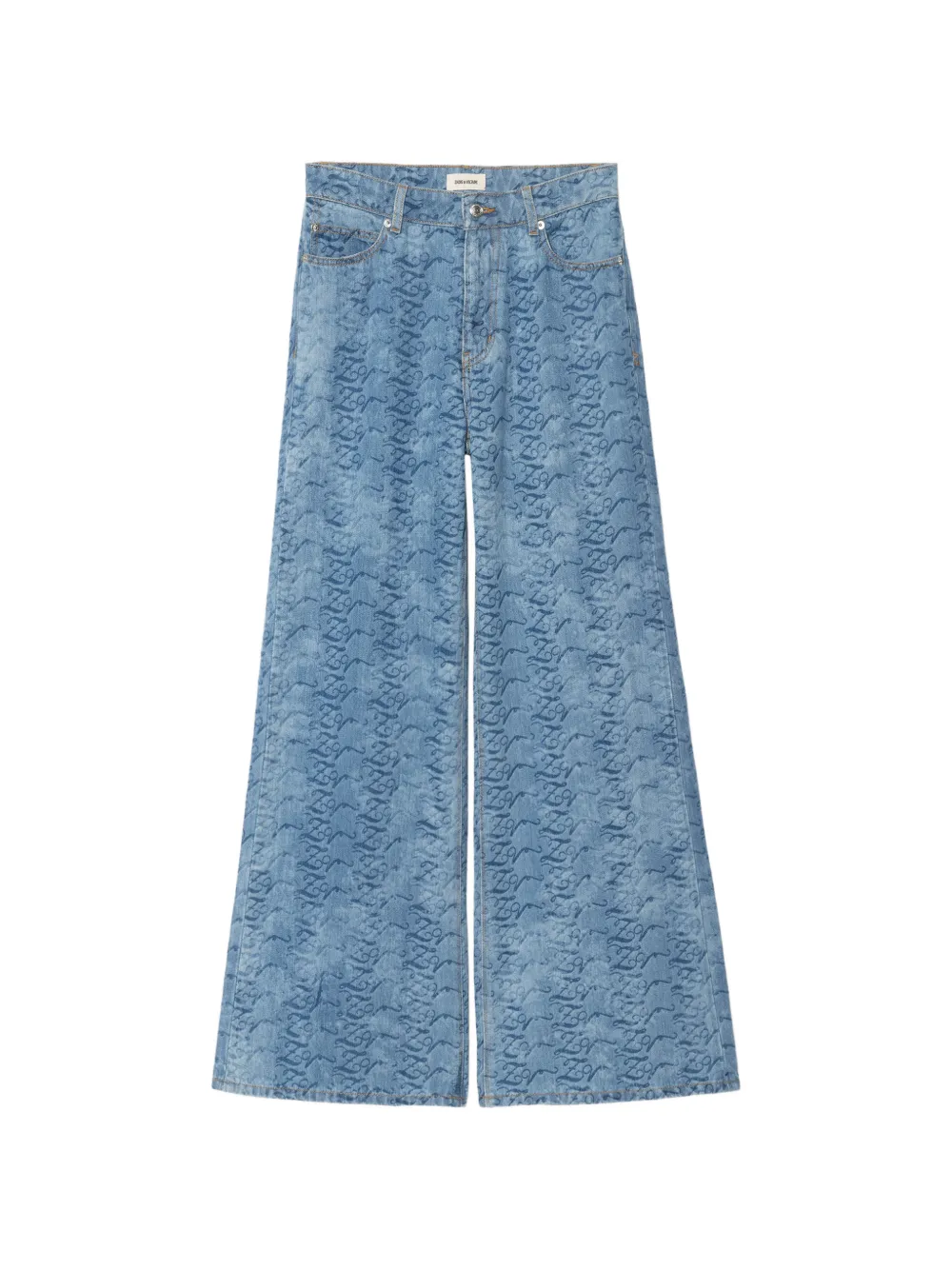 Zadig&Voltaire Eli ZV monogram-pattern jeans - Blu