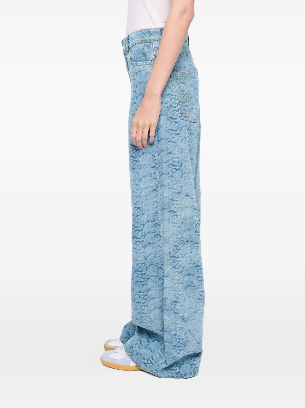 Zadig&Voltaire Eli ZV jeans met monogram-print Blauw