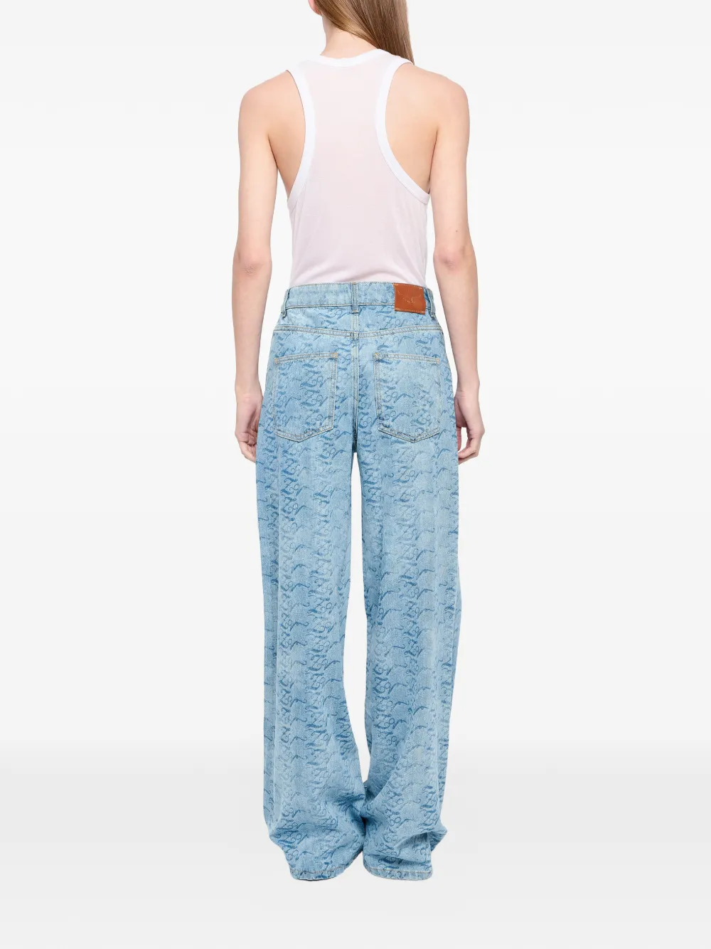 Zadig&Voltaire Eli ZV jeans met monogram-print Blauw
