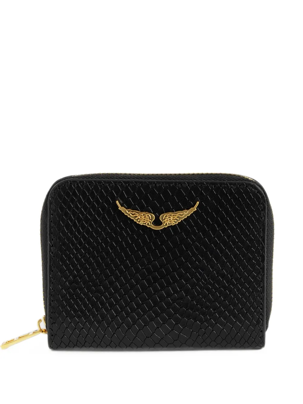 Zadig & Voltaire Mini Zv Soft Wild Coin Purse In Black
