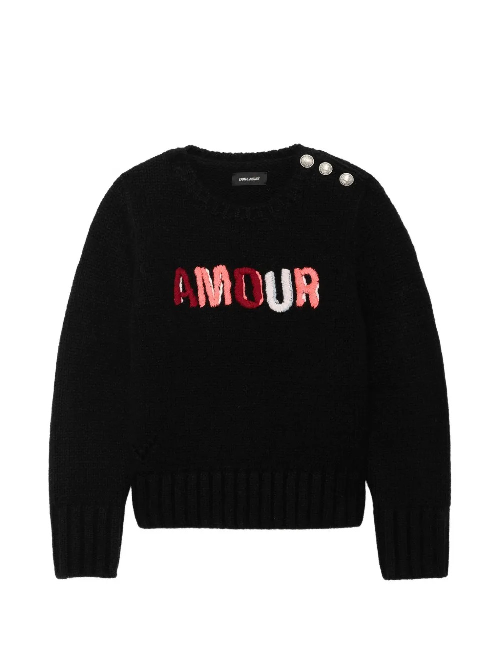 Zadig & Voltaire Kids Amour trui Zwart