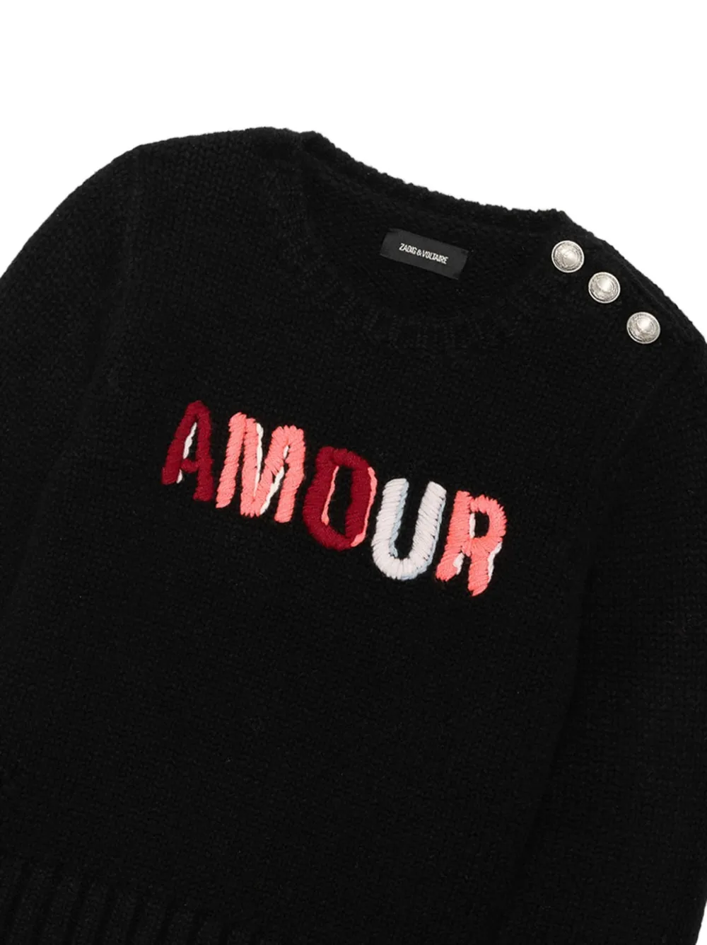 Zadig & Voltaire Kids Amour trui Zwart
