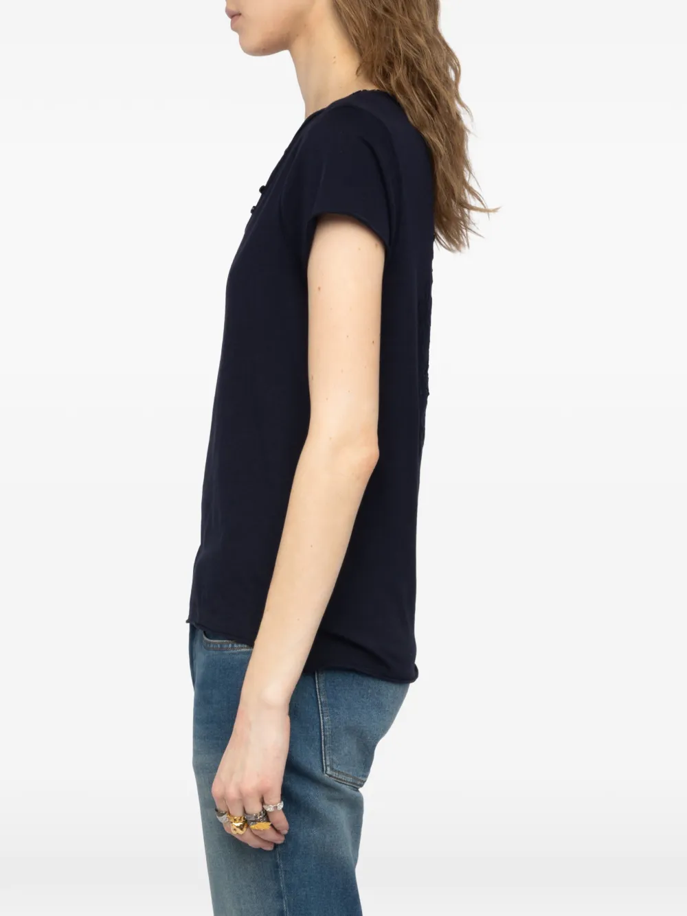 Zadig&Voltaire T-shirt met doodskoppatroon Blauw