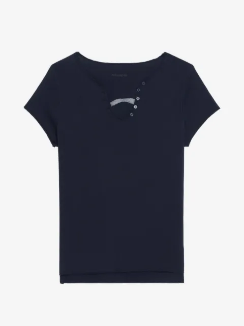 Zadig&Voltaire Fishnet Henley T-shirt