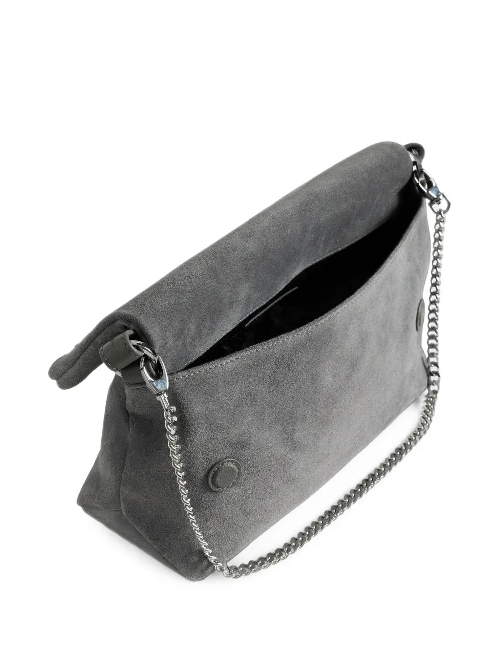 Zadig&Voltaire Rocky II suède schoudertas Grijs