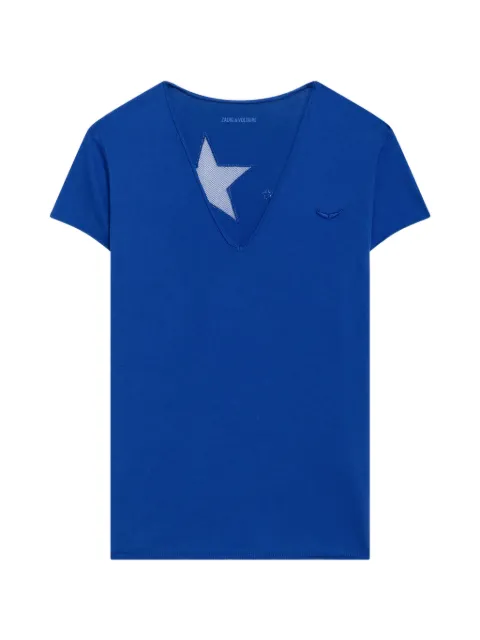 Zadig&Voltaire fishnet star-patch T-shirt